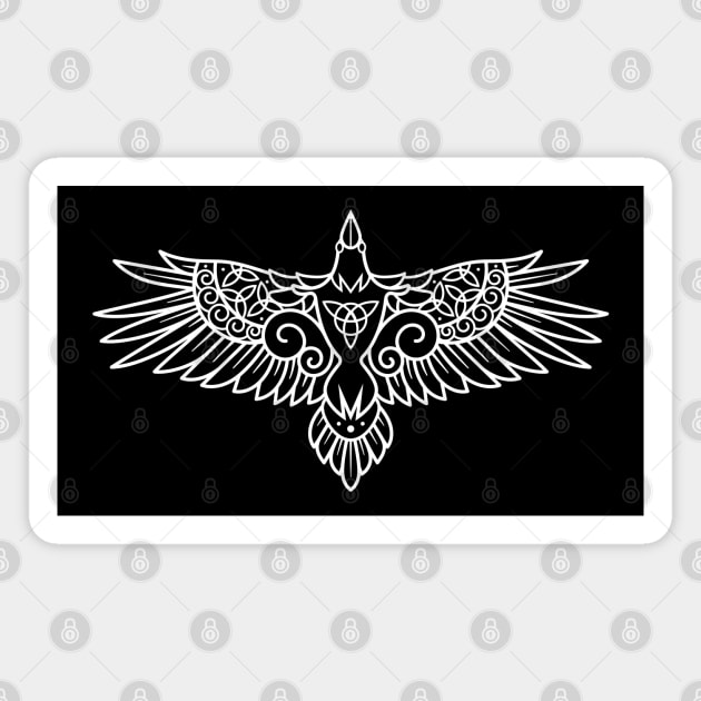 Celtic Raven Magnet by Dark Night Designs